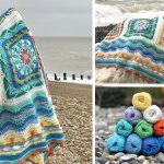 Crochet Beach Coastal Blanket Free Pattern