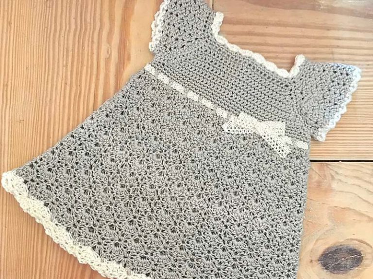 Stunning, Classic, Crochet Baby Girl Dress Free Pattern