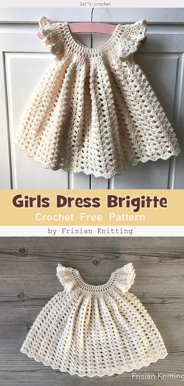 2 Girls Dress Crochet Free Pattern