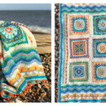 Crochet Beach Coastal Blanket Free Pattern