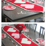 Crochet Heart Table Runner Free Pattern