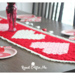 Crochet Heart Table Runner Free Pattern