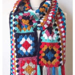 Easy Granny Square Scarf Free Crochet Pattern