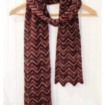 Three-Color Crochet Ripple Scarf Free Pattern