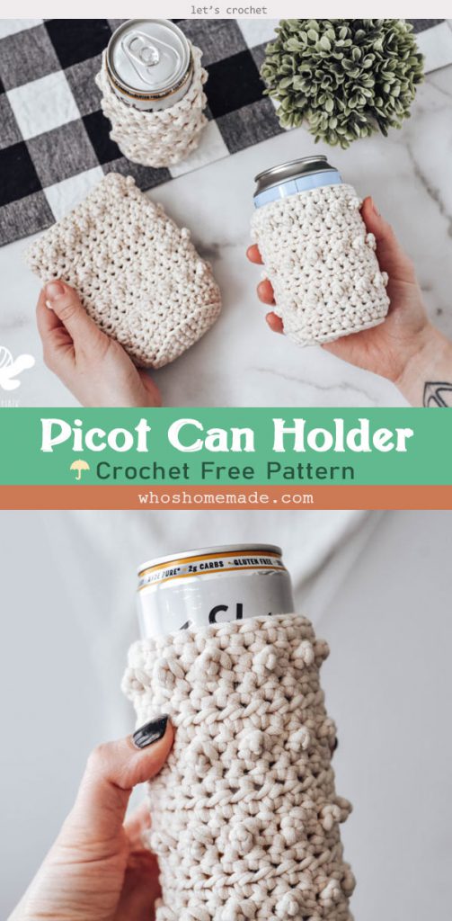 The Picot Can Holder Free Crochet Pattern