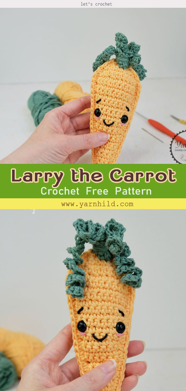 Larry the Carrot Free Crochet Free Pattern