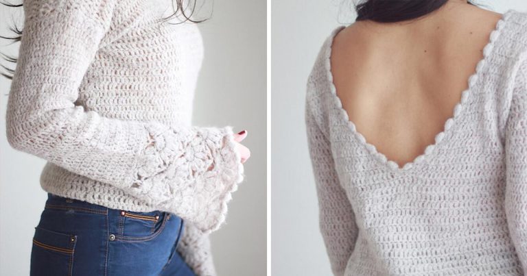 Valentina Sweater Top Free Crochet Pattern