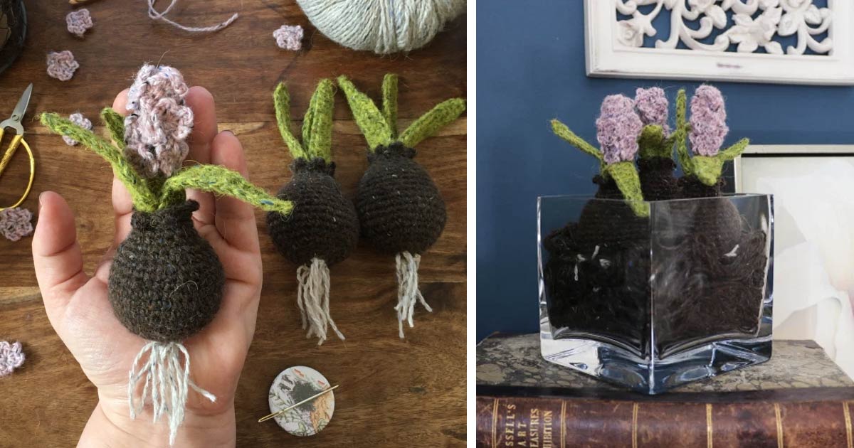 Hyacinth Bulb Flower Crochet Free Pattern