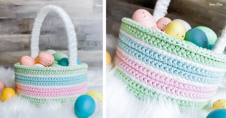 Classic Easter Basket Free Crochet Pattern