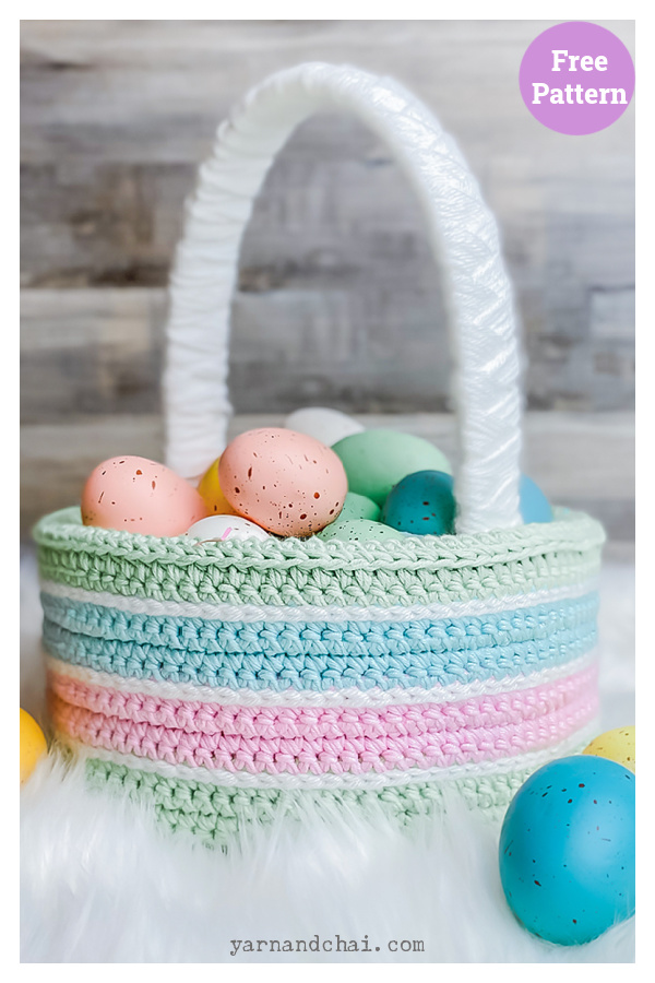 Classic Easter Basket Free Crochet Pattern