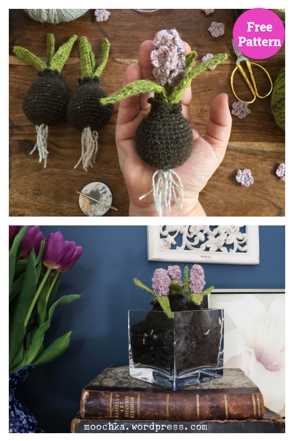 Hyacinth Bulb Flower Crochet Free Pattern