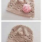 Lace Beanie Hat Free Crochet Pattern