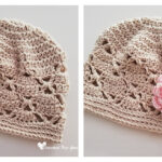 Lace Beanie Hat Free Crochet Pattern