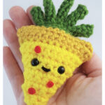 Pineapple Pizza Applique Free Crochet Pattern