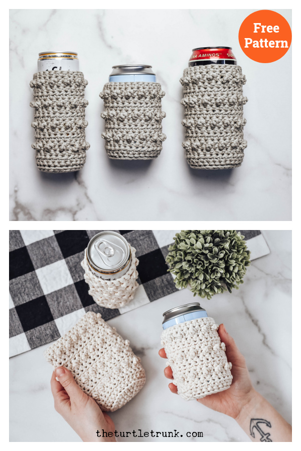 Picot Beverage Holder Free Crochet Pattern