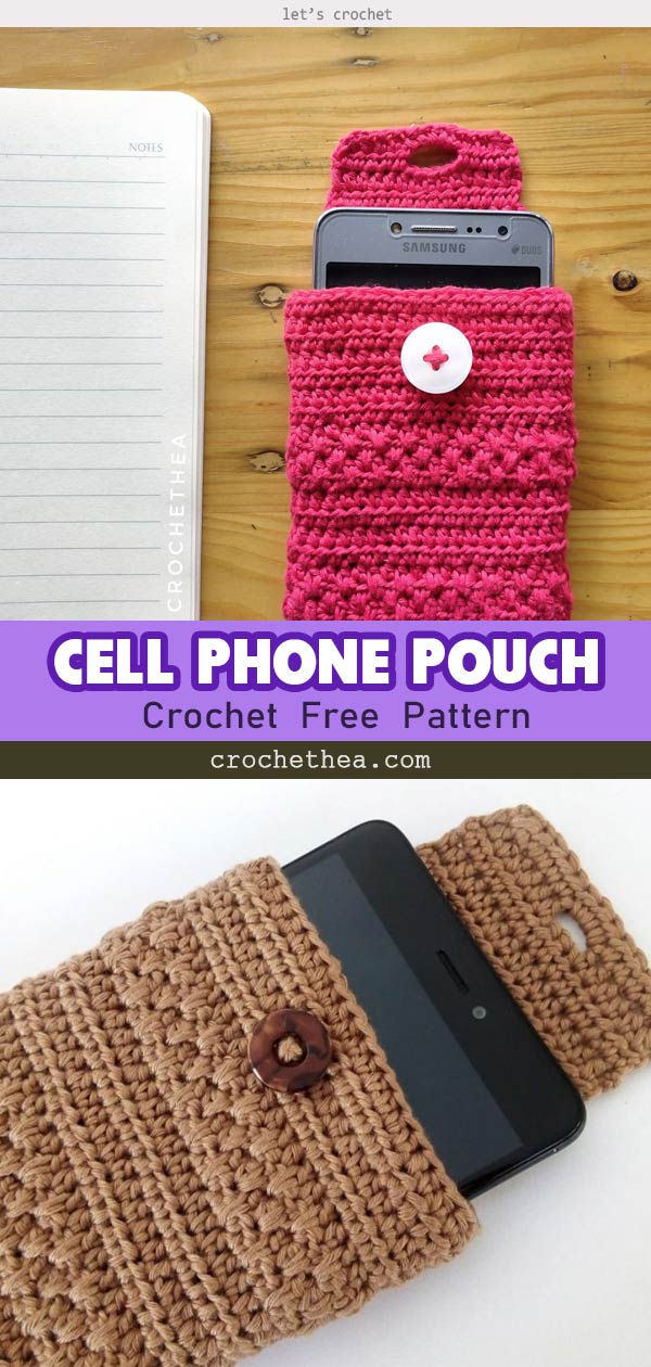 SIMPLY ELEGANT CELL PHONE POUCH CROCHET FREE PATTERN