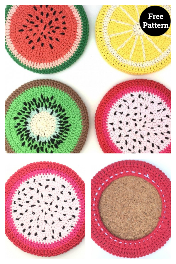 Fruity Potcoaster Free Crochet Pattern