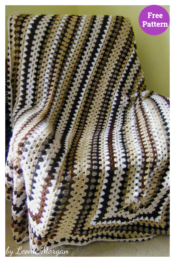 Rectangle Granny Throw Free Crochet Pattern