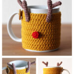 Reindeer Mug Cozy Free Crochet Pattern