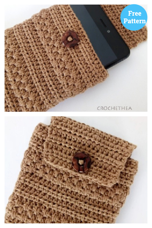 Simply Elegant Cell Phone Pouch Crochet Free Pattern