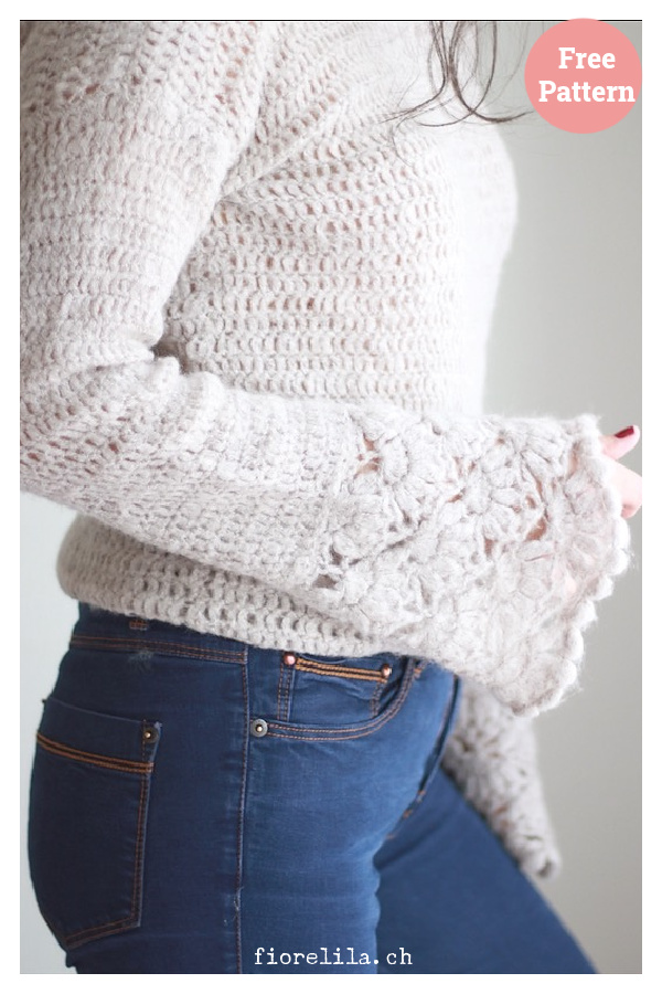 Valentina Sweater Top Free Crochet Pattern