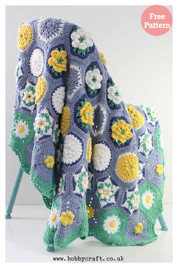 Water Garden Blanket Free Crochet Pattern