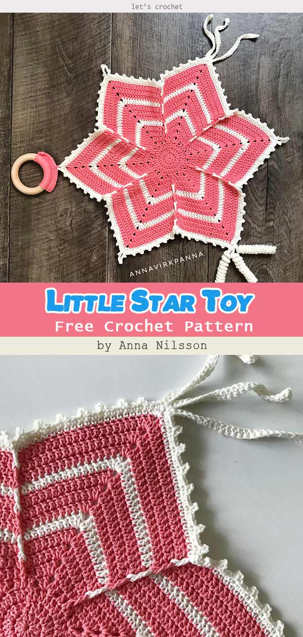 Little Star Toy Blanket Free Crochet Pattern