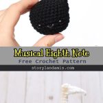 Crochet Musical Eighth Note Free Pattern