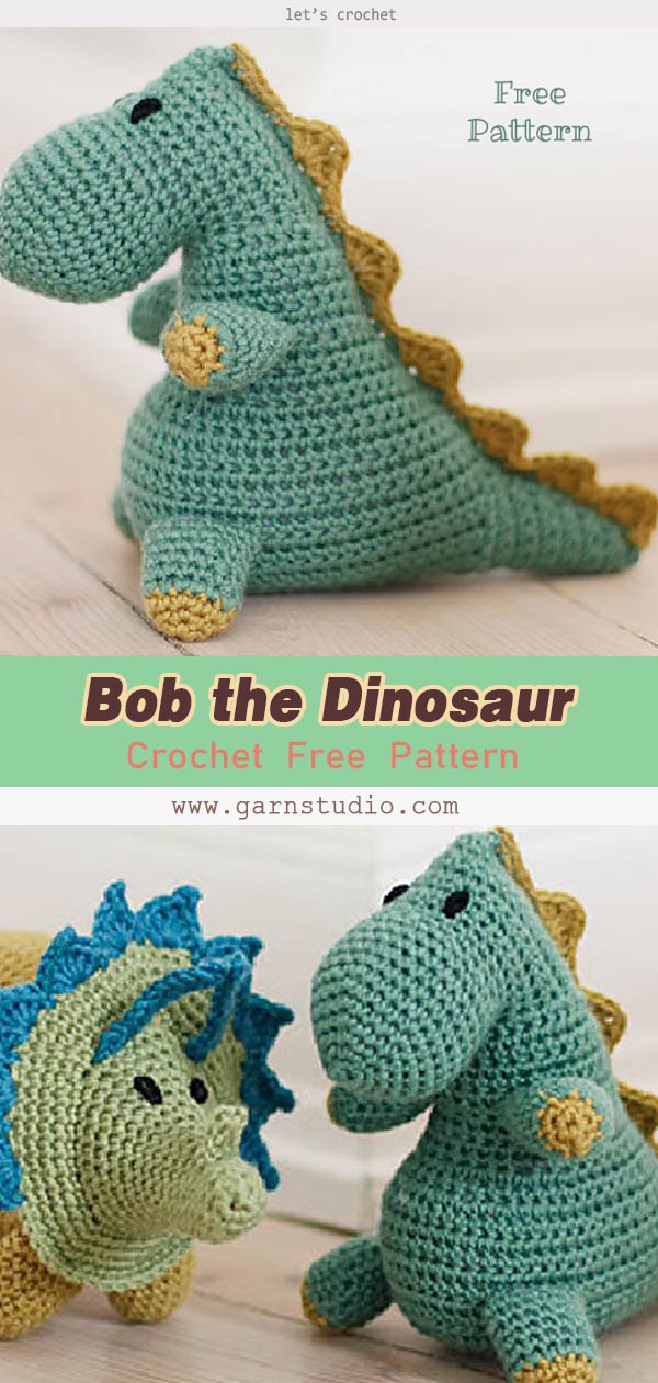3 Dinosaur Amigurumi Free Crochet Pattern