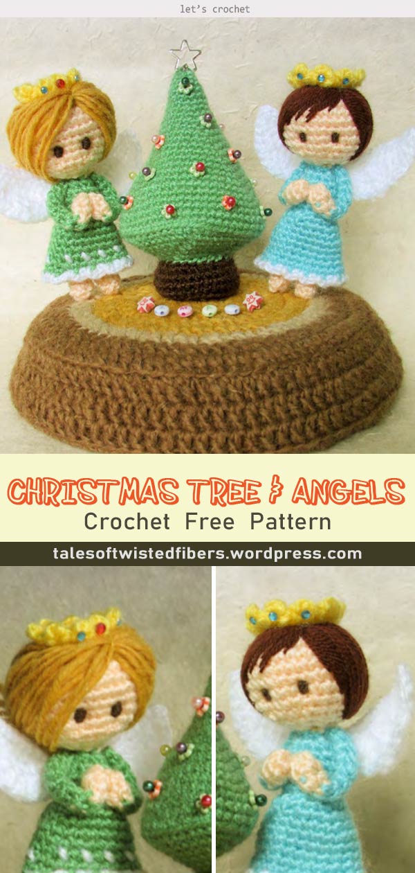 CROCHET CHRISTMAS TREE & ANGELS FREE PATTERN