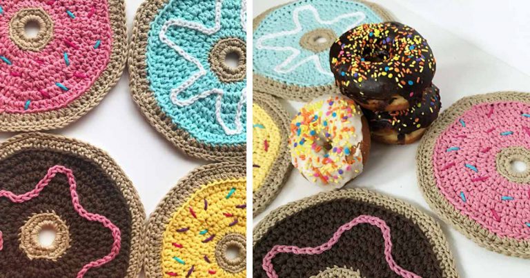 Donut Dish Cloth Free Crochet Pattern