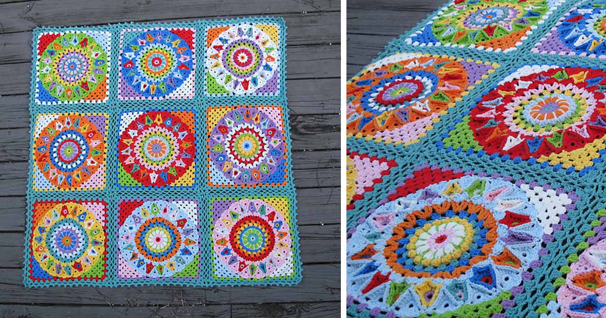 Spinning Top Blanket Free Crochet Pattern