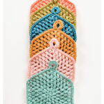 Crochet Puff Stitch Coasters Trivet Free Pattern