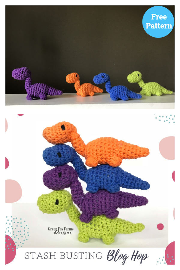 Tiny Dinosaur Amigurumi Free Crochet Pattern