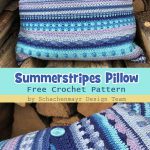 Summerstripes Pillow Free Crochet Pattern