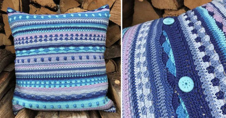 Summerstripes Pillow Free Crochet Pattern