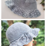 Floppy Shell Brim Sun Hat Free Crochet Pattern