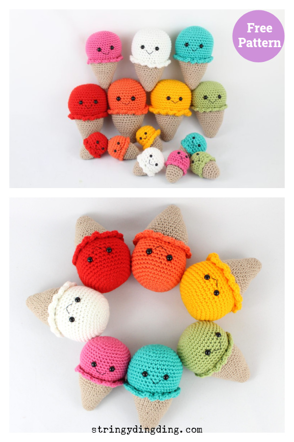 Ice Cream Amigurumi Free Crochet Pattern