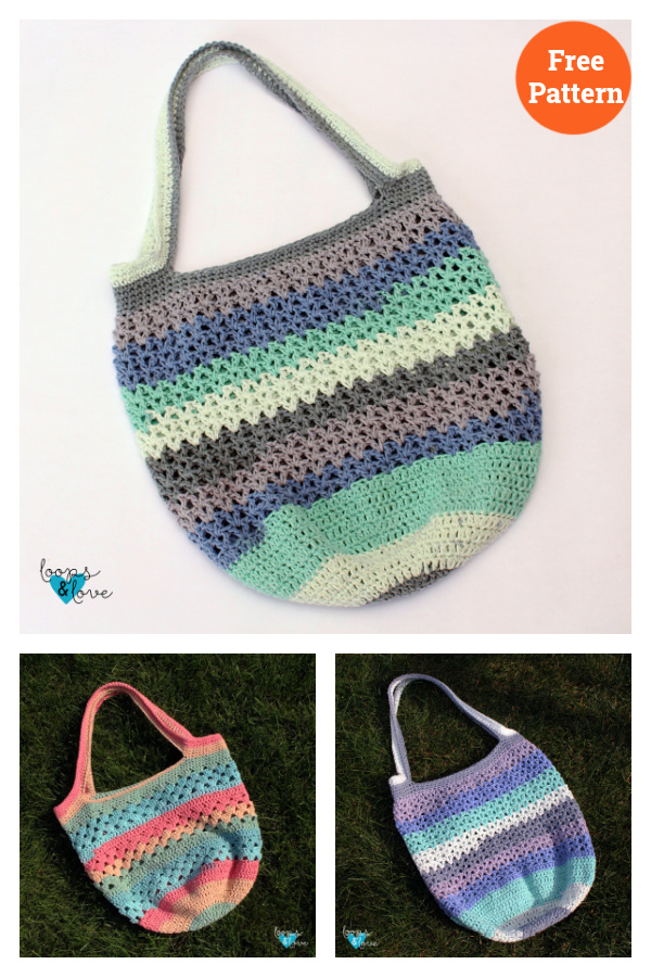 Speedy V-stitch Market Bag Free Pattern Pattern