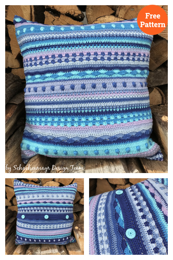 Summerstripes Pillow Free Crochet Pattern