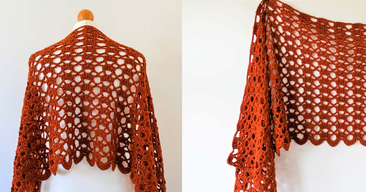 Crochet Boho Shawl Free Pattern