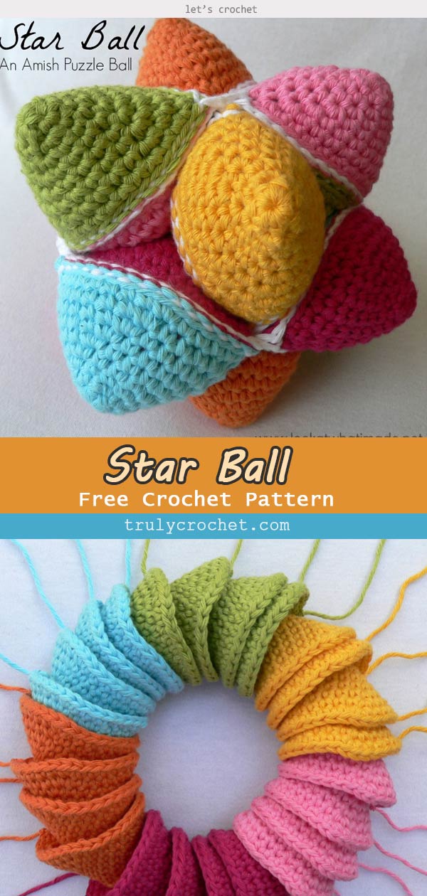 Star Ball – A Crochet Amish Puzzle Ball Free Pattern