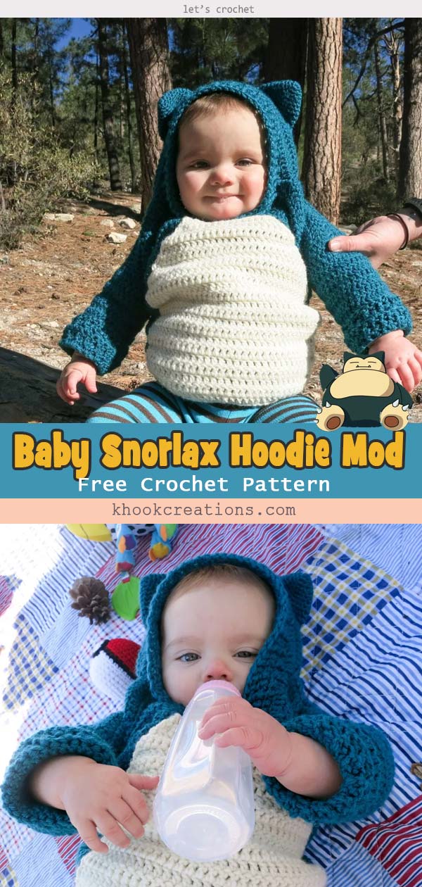 Snorlax Hoodie Mod For Baby Free Pattern