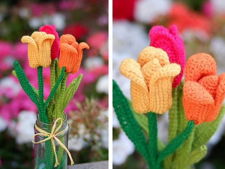 The Tulip Flower Free Crochet Pattern