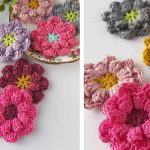 Crochet Easy Flowers Free Pattern