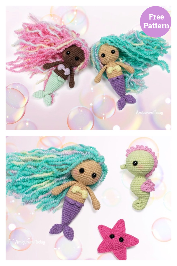 Little Mermaid Amigurumi Crochet Free Pattern