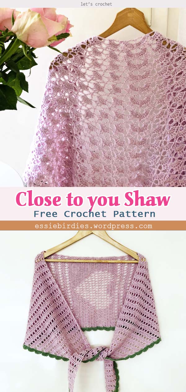 Close to you Shawl Crochet Free Pattern