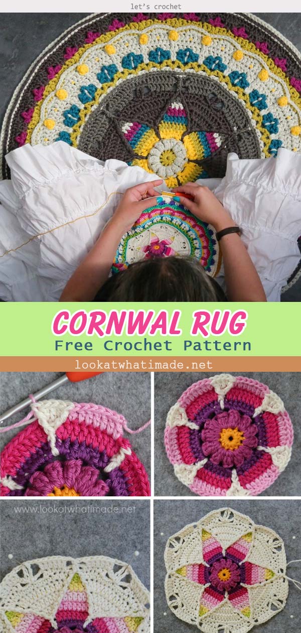 ‘Camping in Cornwall’ Crochet Free Rug Pattern