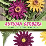 Autumn Gerbera Flower Free Crochet Pattern