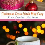Christmas Cross Stitch Mug Cozy Crochet Free Pattern